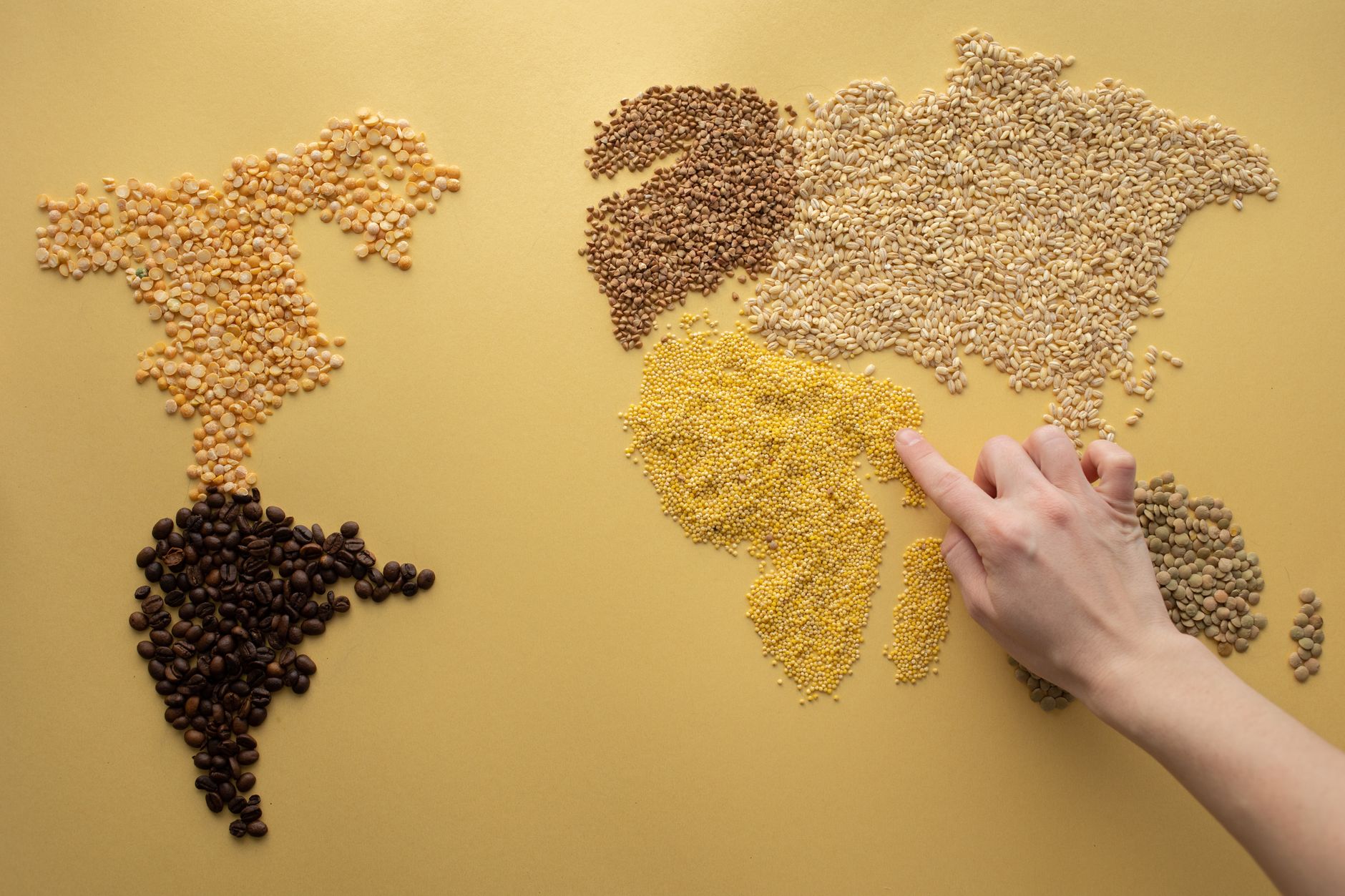 World map with food-safety colour coding by region